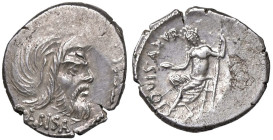 ROMANE REPUBBLICANE - VIBIA - C. Vibius C. f C. n. Pansa Caetronianus (48 a.C.) - Denario B. 18; Cr. 449/1a (AG g. 3,89) Schiacciatura di conio

Sta...