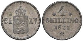 ESTERE - NORVEGIA - Carlo Adolfo XV (1859-1872) - 4 Skilling 1871 Kr. 337 AG

Status: BB+

Notes: