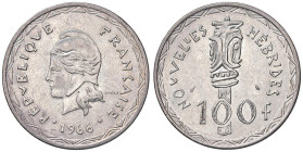 ESTERE - NUOVE EBRIDI - 100 Franchi 1966 Kr. 7 AG Segnetti

Status: SPL+/qFDC

Notes: Segnetti