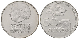 ESTERE - OLANDA - Beatrice (1980-2013) - 50 Gulden 1982 - Amicizia con gli USA Kr. 207 AG

Status: qFDC

Notes: