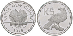 ESTERE - PAPUA NUOVA GUINEA - Repubblica - 5 Kina 1975 Kr. 7a AG

Status: FS

Notes:
