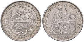 ESTERE - PERU' - Repubblica (1822) - Sol 1871 Kr. 196.3 AG Gradevole patina

Status: qFDC

Notes: Gradevole patina