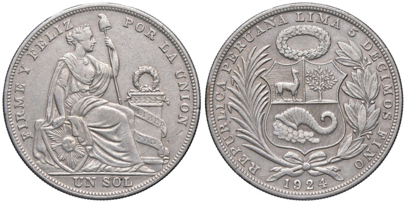 ESTERE - PERU' - Repubblica (1822) - Sol 1924 Kr. 218.2 AG

Status: BB+

Not...