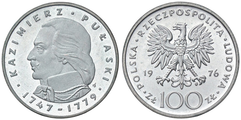 ESTERE - POLONIA - Repubblica - 100 Zloty 1976 - Pulaski Kr. 84 AG

Status: FS...