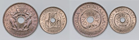 ESTERE - RHODESIA & NYASALAND - Elisabetta II (1952-1966) - Penny 1962 Kr. 2 CU Assieme a 1/2 penny 1958 - 2 monete rame rosso

Status: qFDC÷FDC

...