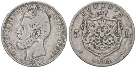 ESTERE - ROMANIA - Carlo I (1866-1914) - 5 Lei 1881 B Kr. 16 AG

Status: MB/qBB

Notes: