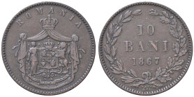 ESTERE - ROMANIA - Carlo I (1866-1914) - 10 Bani 1867 Kr. 4.1 CU Watt & CO.

Status: qBB

Notes: Watt & CO. -