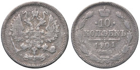 ESTERE - RUSSIA - Nicola II (1894-1917) - 10 Copechi 1901 Bitkin 152 AG

Status: qBB

Notes: