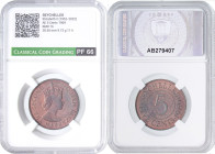 ESTERE - SEYCHELLES - Repubblica - 5 Cents 1969 Kr. 16 CU Sigillata CCG PF66

Status: qFDC

Notes: Sigillata CCG PF66