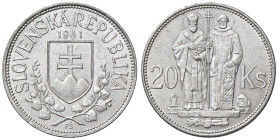 ESTERE - SLOVACCHIA - Repubblica - 20 Corone 1941 Kr. 7.1 AG

Status: qFDC

Notes: