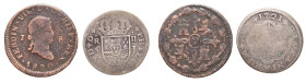 ESTERE - SPAGNA - Filippo V (1700-1746) - 2 Reales 1721 J Kr. 307 AG Assieme a 8 maravedis 1820 - 2 monete

Status: med. MB

Notes: Assieme a 8 ma...
