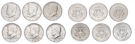 ESTERE - U.S.A. - Mezzo dollaro 1964-1969- Kennedy Kr. 202 AG Insieme delle 6 monete

Status: SPL+÷FDC

Notes: Insieme delle 6 monete -