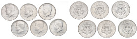 ESTERE - U.S.A. - Mezzo dollaro 1964-1969- Kennedy Kr. 202 AG Insieme delle 6 monete

Status: SPL+÷FDC

Notes: Insieme delle 6 monete -