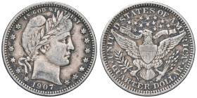 ESTERE - U.S.A. - Quarto di dollaro 1907 - Barber Kr. 116 AG

Status: qBB

Notes: