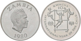 ESTERE - ZAMBIA - Repubblica - 10 Kwacha 1980 - Anno internazionale del bambino AG

Status: qFDC

Notes:
