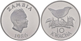 ESTERE - ZAMBIA - Repubblica - 10 Kwacha 1986 Kr. 25 AG

Status: FS

Notes:
