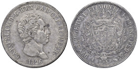 SAVOIA - Carlo Felice (1821-1831) - 5 Lire 1826 T Pag. 71; Mont. 61 AG Colpetto

Status: BB

Notes: Colpetto