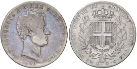 SAVOIA - Carlo Alberto (1831-1849) - 5 Lire 1840 G Pag. 247; Mont. 123 AG

Status: meglio di MB

Notes: