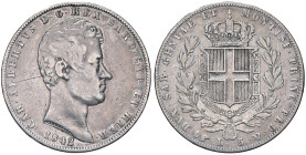 SAVOIA - Carlo Alberto (1831-1849) - 5 Lire 1842 T Pag. 252; Mont. 126 R AG

Status: MB+/qBB

Notes: