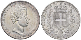 SAVOIA - Carlo Alberto (1831-1849) - 5 Lire 1844 T Pag. 256; Mont. 130 AG

Status: qBB/BB

Notes: