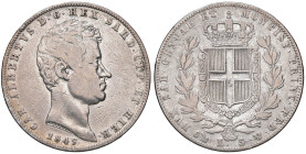 SAVOIA - Carlo Alberto (1831-1849) - 5 Lire 1849 G Pag. 265; Mont. 141 AG

Status: meglio di MB

Notes: