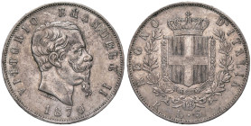 SAVOIA - Vittorio Emanuele II Re d'Italia (1861-1878) - 5 Lire 1870 R Pag. 491; Mont. 173 R AG

Status: BB+

Notes: