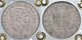 SAVOIA - Vittorio Emanuele II Re d'Italia (1861-1878) - 5 Lire 1872 M Pag. 494; Mont. 177 AG Sigillata Francesco Cavaliere

Status: bello SPL

Not...