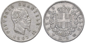 SAVOIA - Vittorio Emanuele II Re d'Italia (1861-1878) - 2 Lire 1863 T Stemma Pag. 507; Mont. 195 NC AG

Status: qBB

Notes:
