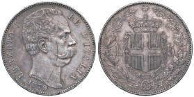 SAVOIA - Umberto I (1878-1900) - 5 Lire 1879 Pag. 590; Mont. 33 AG Graffi al D/

Status: BB/BB+

Notes: Graffi al D/