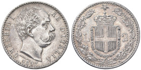 SAVOIA - Umberto I (1878-1900) - 2 Lire 1897 Pag. 598; Mont. 43 AG

Status: qSPL/SPL

Notes: