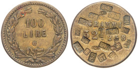 PESI MONETALI - SAVOIA - 100 Lire (BR g. 32,26) Ø 29

Status: bel BB

Notes: