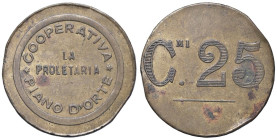 VARIE - Gettoni Piano d'Orte, da 25 centesimi - Lieve ondulazione del tondello

Status: BB-SPL

Notes: