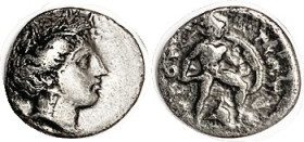 LOKRIS, OPUNTIA, Hemidrachm, 369-338 BC, Demeter head r/Ajax adv r, helmet betw legs (no, it's too low to protect his you-know-what); F-VF/F, obv cent...