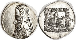 PARTHIA, Mithradates II, Drachm, Sellw.28.5, Choice Mint state, obv nrly centered, rev well centered; sharply struck with superb portrait detail; quit...