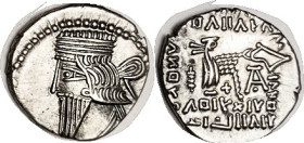 PARTHIA, Pakoros I (former Vologases III), 105-147 AD, Drachm, Sel. 78.5, Line as seat below archer, EF, only sl off-ctr, good bright metal, with lt t...