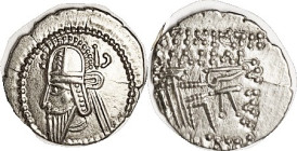 PARTHIA, Vologases VI, 208-28 AD, Drachm, Sell. 88.18 Choice EF, obv centered & sharply struck, rev somewhat off-ctr but less crude than usual; excell...