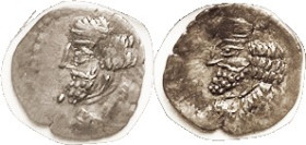 PERSIS, Pakur I, 1st cent AD, Hemidrachm, Bust l/bust l, Alr. 593; VF, some crudeness/wkness at edges, but both busts with strong hair & beard detail;...