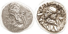 PERSIS, Napad (or Kapat, or Pupik), 1st cent AD, Obol, Bust left in tiara/bust l; Alr. 614; VF, centered, but rather crude work. (A GVF sold for $224,...