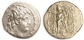 SYRIA, Antiochos VII, 138-129 BC, Drachm, His head r/Nike adv l; VF-EF/VF, sl off-ctr but nothing missing, minor rev crudeness, portrait quite strong,...