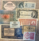 BANKNOTES, Aus, Ger, Hung, Russia ETC, c. 1920, 34 diff, mostly ragged.