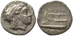 BITHYNIA. Kios. Circa 350-300 BC. Hemidrachm (silver, 2.05 g, 14 mm). Laureate head of Apollo to right. Rev. Prow of galley to left. Nearly very fine.