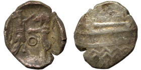 PHOENICIA. Sidon. Ba'alšillem II, circa 401-366 BC. 1/16 Shekel (silver, 0.61 g, 10 mm). Phoenician galley left, waves below. Rev. Persian king or her...