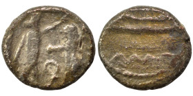 PHOENICIA. Sidon. Ba'alšillem II, circa 401-366 BC. 1/16 Shekel (silver, 0.79 g, 9 mm). Phoenician galley left, waves below. Rev. Persian king or hero...