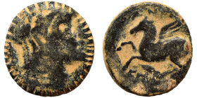 SELEUKID KINGS. Seleukos II Kallinikos. 246-225 BC. Ae (bronze, 4.39 g, 17 mm). Bearded and diademed bust of Seleukos II right, Rev. BAΣΙΛΕΩΣ ΣΕΛΕΥΚΟΥ...