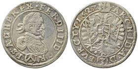 AUSTRIA. Habsburg. Ferdinand II, 1619-1637. 3 kreuzer (silver, 1.64 g, 20 mm), Vienna. Herinek 1044.
