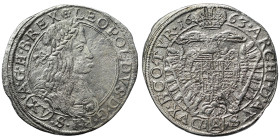 AUSTRIA. Habsburg. Leopold I, 1657 – 1705. 15 Kreuzer (silver, 5.50 g, 30 mm), Vienna. Herinek 923.