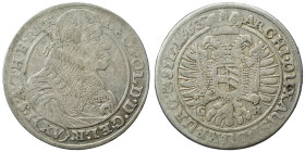 AUSTRIA. Habsburg. Leopold I, 1657 – 1705. 15 Kreuzer (silver, 6.27 g, 29 mm), Breslau. Herinek 1010.