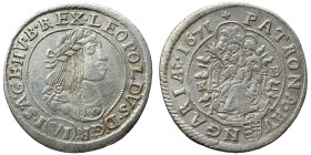 AUSTRIA. Habsburg. Leopold I, 1657 – 1705. 6 Kreuzer (silver, 2.95 g, 25 mm), Kremnitz. Herinek 1245.