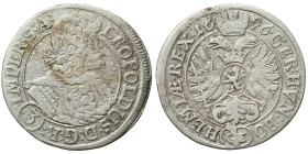 AUSTRIA. Habsburg. Leopold I, 1657 – 1705. 3 Kreuzer (silver, 1.19 g, 21 mm), Prague. Herinek 1463.