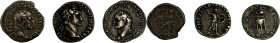 VESPASIEN (69-79). Denier, Rome. (RIC, n°1554). 2,85g. - 
Argent. TB à Très Beau. Lot de 3 monnaies. Joint : TITUS (69-81). Denier, Rome. (RIC, n°27b...